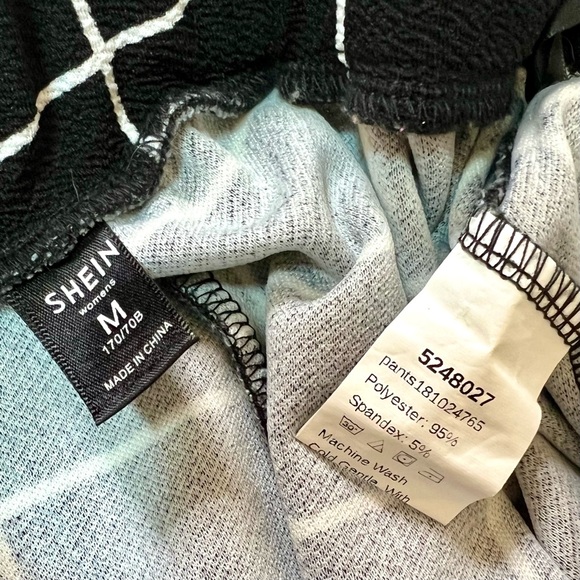 NWOT 2 Pairs SHEIN Black & White Stretchy Pull-On Pants - Picture 5 of 12